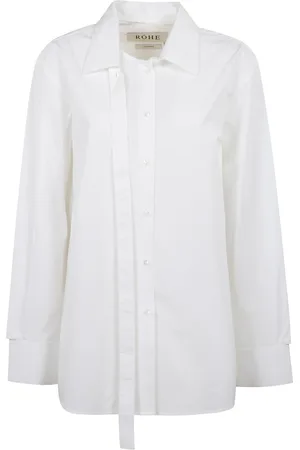 Rohe Bluser & Skjorter, Dame, Hvid, S, Bomuld, Deconstructed bomuldsskjorte med frontknapper