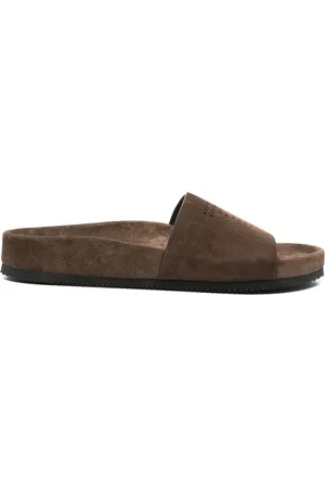 Tom Ford Sko, Herre, Brun, 45 EU, Uld, Stilfulde Suede Sandaler