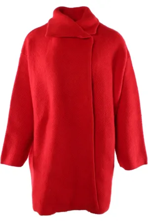Diane von Furstenberg Frakke, Dame, Rød, M, Uld, Rød Uld Cashmere Angora Frakke