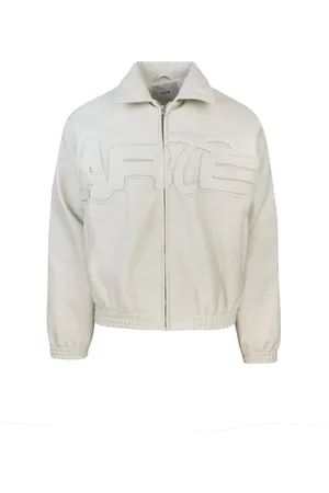 Arte Antwerp Jakke, Herre, , M, Læder, Creme Eco-læderjakke med Logo Patch