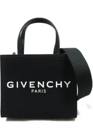 Givenchy Pre-owned, Dame, Sort, ONE SIZE, Uld, Pre-owned canvas håndtasker