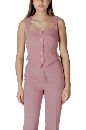 Liu Jo Jakke, Dame, Lyserød, L, Uld, V-Neck Ærmeløs Gilet