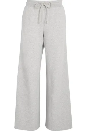 Max Mara Bukser, Dame, Grå, XL, Satin, Sporty stil satin accent bukser