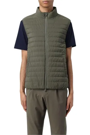 PEOPLE OF SHIBUYA Jakke, Herre, Grøn, XL, Polyester, Quiltet Høj Hals Vest