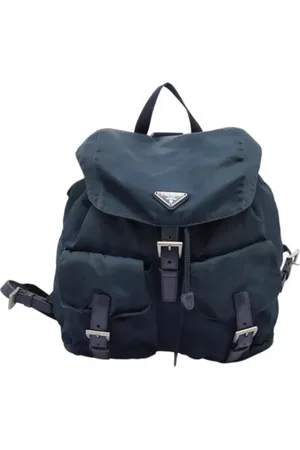 Prada Pre-owned, Dame, Blå, ONE SIZE, Nylon, Pre-owned nylon rygsaekke