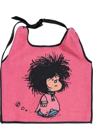 Anita Bilardi Taske, Dame, Lyserød, ONE SIZE, Uld, Rosa Raffia Print Skuldertaske
