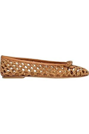 Casadei Sko, Dame, , 37 EU, Raffia Flats Afslappet Stil Kvinde