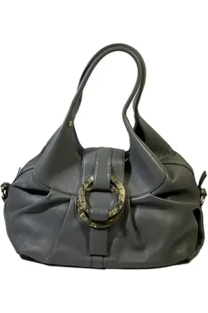 Bvlgari Pre-owned, Dame, Grå, ONE SIZE, Tyl, Pre-owned Laeder hndtasker