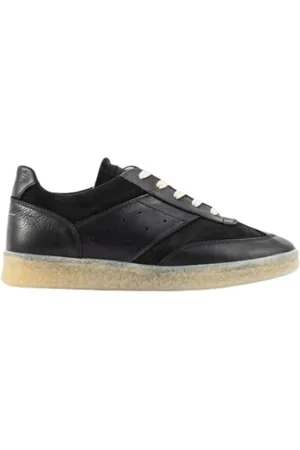 Maison Margiela Sko, Herre, Sort, 40 EU, Læder, Sort læder retssag sneakers