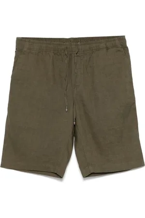 Tommy Hilfiger Shorts, Herre, Grøn, W34, Uld, Khaki Shorts med Snørelukning og Lommer