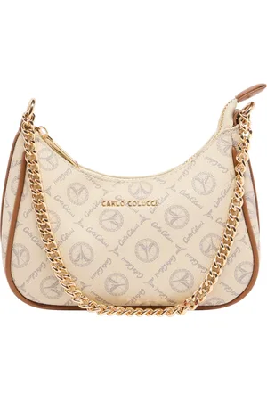 Carlo Colucci Taske, Dame, , ONE SIZE, Halfmoon Crossbody Taske med Logoprint