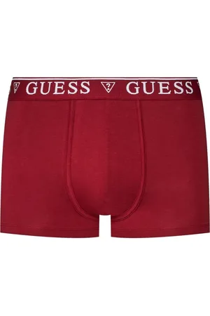 Guess Undertøj, Herre, Rød, S, Bomuld, Broderet Logo Bomuld Boxer