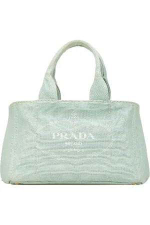Prada Pre-owned, Dame, Grøn, ONE SIZE, Tyl, Pre-owned Canvas totes