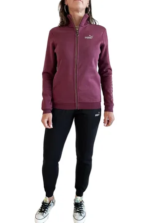 PUMA Sport, Dame, Flerfarvet, XL, Bronze Tracksuit i Sort og Bordeaux