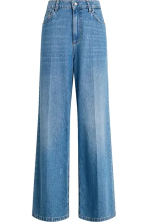 Liu Jo Jeans, Dame, Blå, W30, Denim, Wide Flare Crochet Denim Jeans