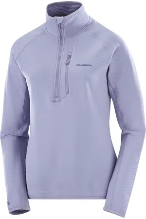 Salomon Sport, Dame, Blå, M, Uld, Blå Granit Lightwarm Essential Jakke