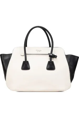 Prada Pre-owned, Dame, Hvid, ONE SIZE, Tyl, Pre-owned Laeder totes