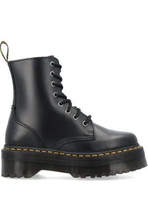 Dr. Martens Sko, Herre, Sort, 41 EU, Læder, Sorte Lukkede Platformstøvler Aw24
