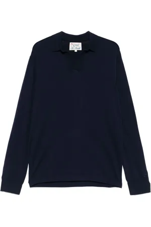 MC2 SAINT BARTH Top, Herre, Blå, L, Bomuld, Navy Cotton Polo Shirt