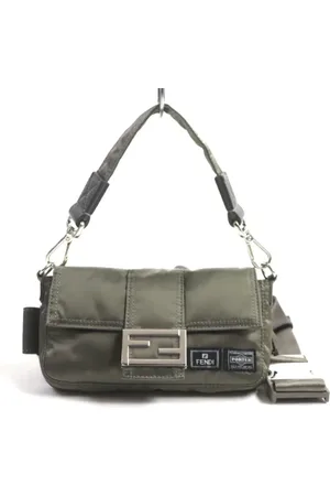 Fendi Pre-owned, Dame, Grøn, ONE SIZE, Uld, Pre-owned Canvas fendi-tasker