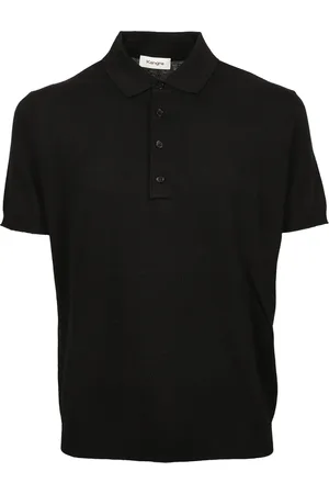 KANGRA CASHMERE Top, Herre, Sort, 2XL, Bomuld, Sort Bomuld og Hør Polo