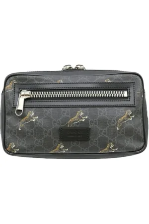 Gucci Pre-owned, unisex, Sort, ONE SIZE, Tyl, Pre-owned Canvas gucci-tasker