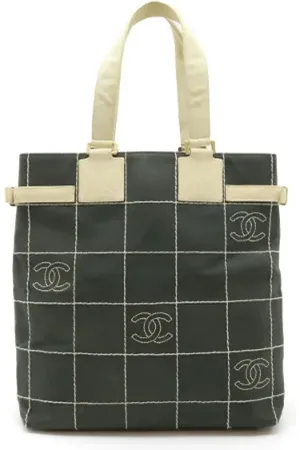 CHANEL Pre-owned, Dame, Grå, ONE SIZE, Tyl, Pre-owned Canvas chanel-tasker