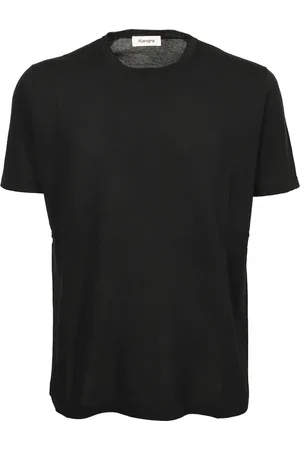 KANGRA CASHMERE Top, Herre, Sort, XL, Bomuld, Sort Bomuld T-shirt