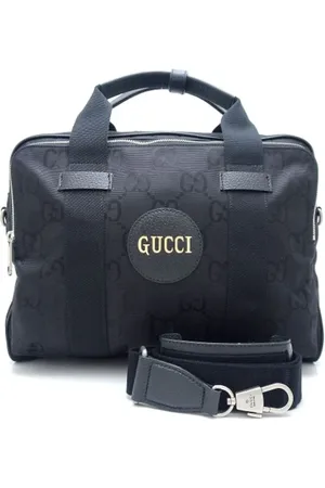 Gucci Pre-owned, Herre, Sort, ONE SIZE, Uld, Pre-owned Canvas dokumentmapper