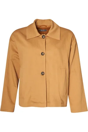 Elton Jakke, Dame, Brun, L, Bomuld, Oversize Bomuld Hamp Blazer