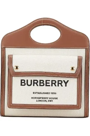 Burberry Pre-owned, Dame, , ONE SIZE, Uld, Pre-owned Canvas skuldertasker