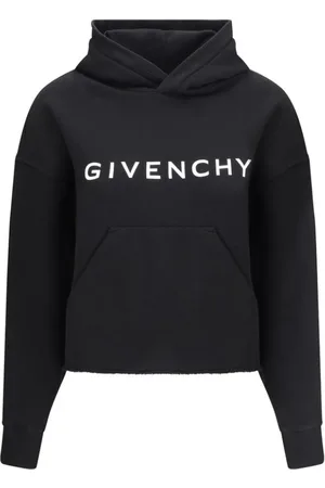 Givenchy Sweathshirts & Hoodies, Dame, Sort, M, Bomuld, Bomuldshættetrøje med Monogram Logo