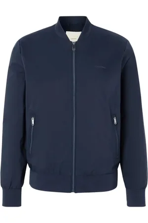 Calvin Klein Jakke, Herre, Blå, S, Polyester, Blå Bomberjakke Moderne Stil