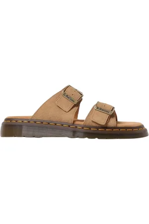Dr. Martens Sko, Herre, Brun, 44 EU, Uld, Læder Spænde Sandal Stilfuld Komfort