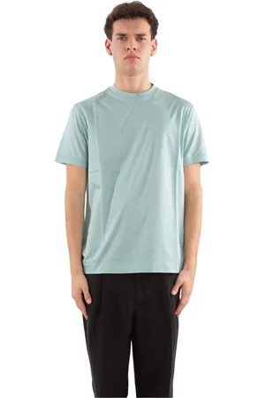 Daniele Fiesoli Top, Herre, Grøn, M, Almindelig Tee i Filo Scozia Stil