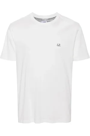C.P. Company Top, Herre, Hvid, L, Bomuld, Bomuld T-shirt med signaturbriller