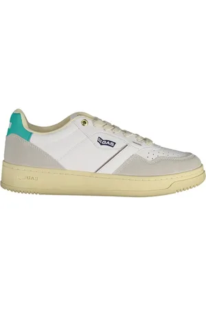 GAS Sko, Dame, Hvid, 38 EU, Uld, Sporty Snøresko Hvid Kontrast Logo
