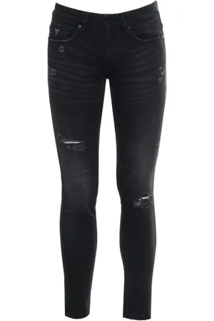Guess Jeans, Herre, Sort, W28 L32, Bomuld, Klassiske bomuldsjeans med logo