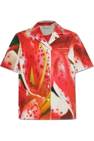 Tory Burch Bluser & Skjorter, Dame, Rød, S, Bomuld, Kortærmet skjorte