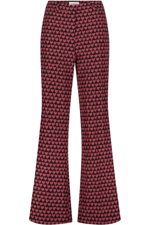 Fabienne Chapot Bukser, Dame, Rød, 2XL, Polyester, Puck Bukser