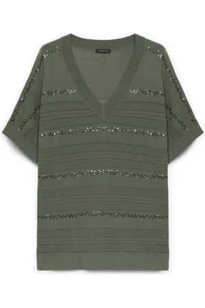 Fiorella rubino Strik, Dame, Grøn, XL, Broderet Sweater