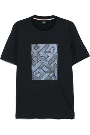 HUGO BOSS Top, Herre, Blå, XL, Bomuld, Bomuld T-shirt 