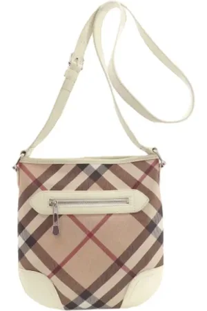 Burberry Pre-owned, Dame, , ONE SIZE, Uld, Pre-owned Stof skuldertasker