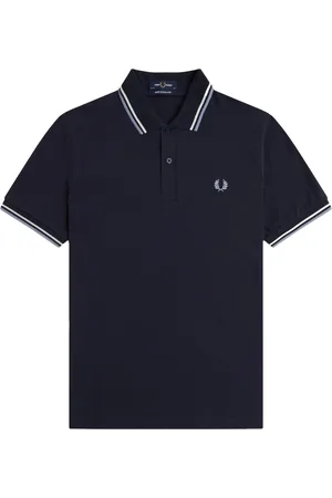 Fred Perry Top, Herre, Blå, XS, Bomuld, Original Twin Tipped Polo Navy