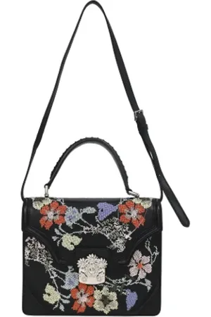 Alexander McQueen Pre-owned, Dame, Sort, ONE SIZE, Tyl, Pre-owned Laeder hndtasker