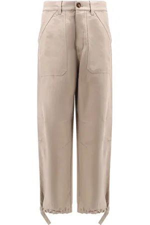 Brunello Cucinelli Bukser, Herre, , 2XL, Bomuld, Elastisk talje linned bomuld bukser