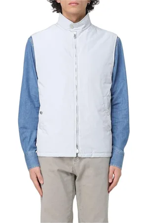 Brunello Cucinelli Jakke, Herre, Grå, S, Elegant Grå ZipUp Suit Vest