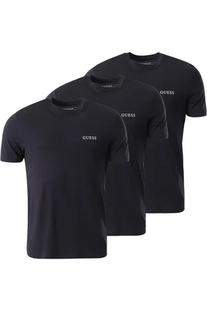 Guess Top, Herre, Sort, S, Bomuld, 3-Pak Bomuld T-shirts - Blå Kollektion