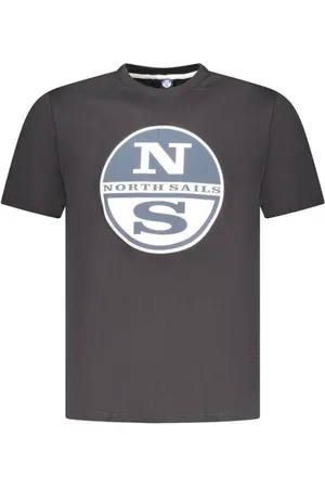 North Sails Top, Herre, Sort, M, Bomuld, Sort Grafisk Print T-Shirt