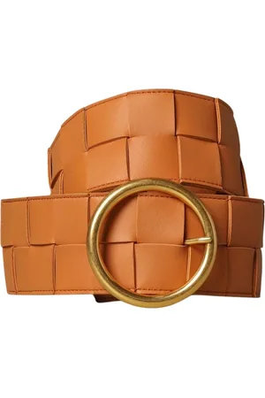 Bottega Veneta Tilbehør, Dame, Brun, 80 CM, Læder, Elegant Flettet Læderbælte
